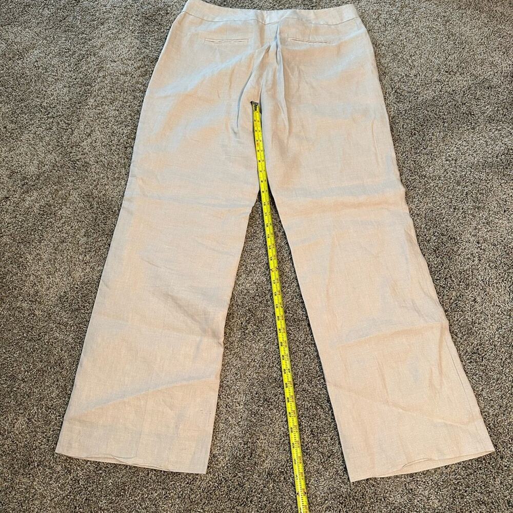 Brooks Brothers Beige Caroline Fit Wide leg Linen Pants EUC - Picture 11 of 12